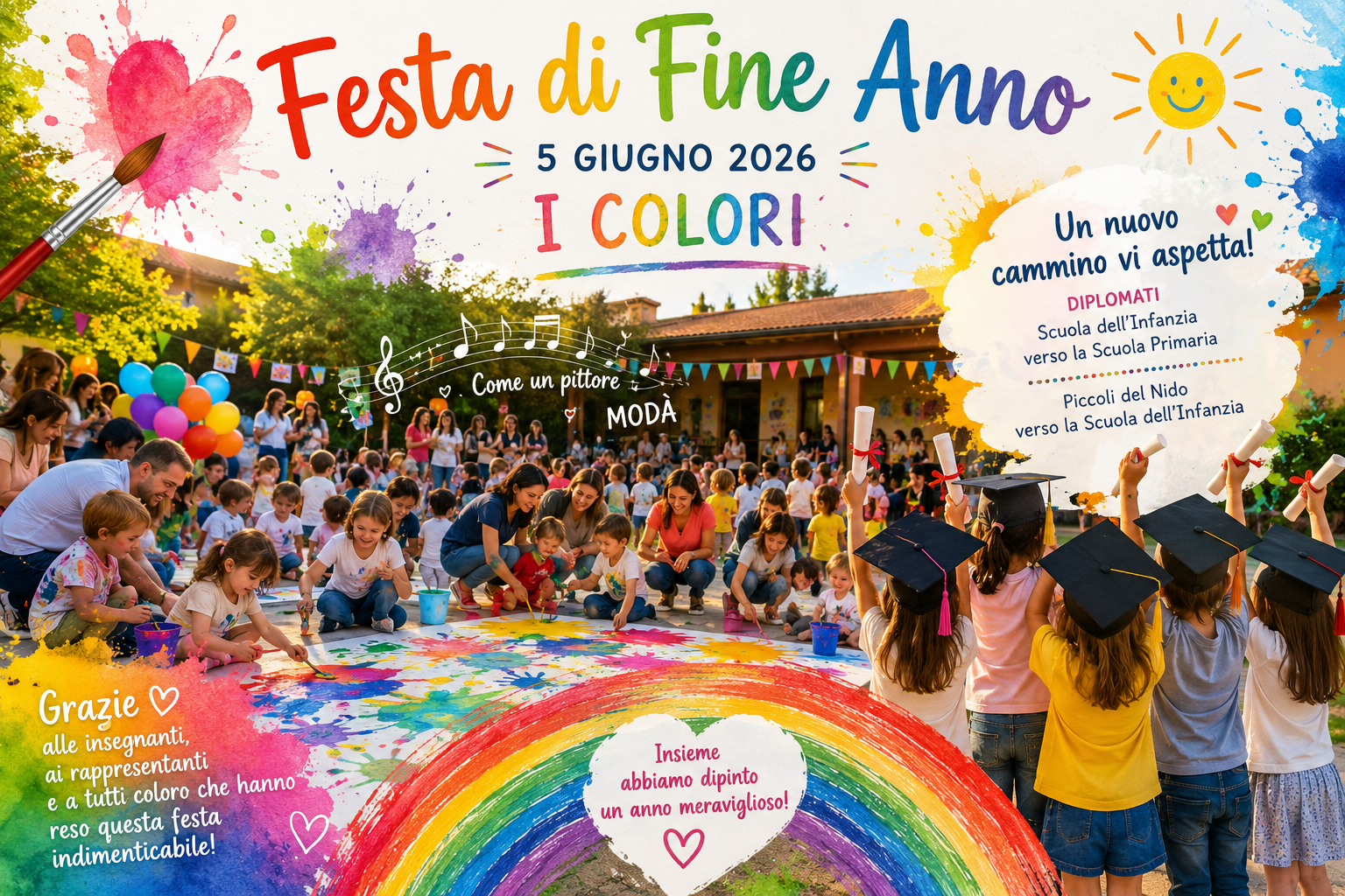 Un arcobaleno di emozioni per salutare l'anno scolastico